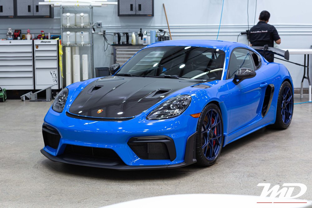 Shark Blue GT4 RS front three quarter